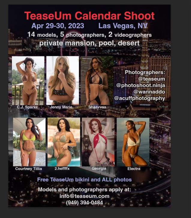 TeaseUm Calendar Shoot in Las Vegas