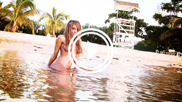 bikini model Jackie Stepp full nude beach shoot
